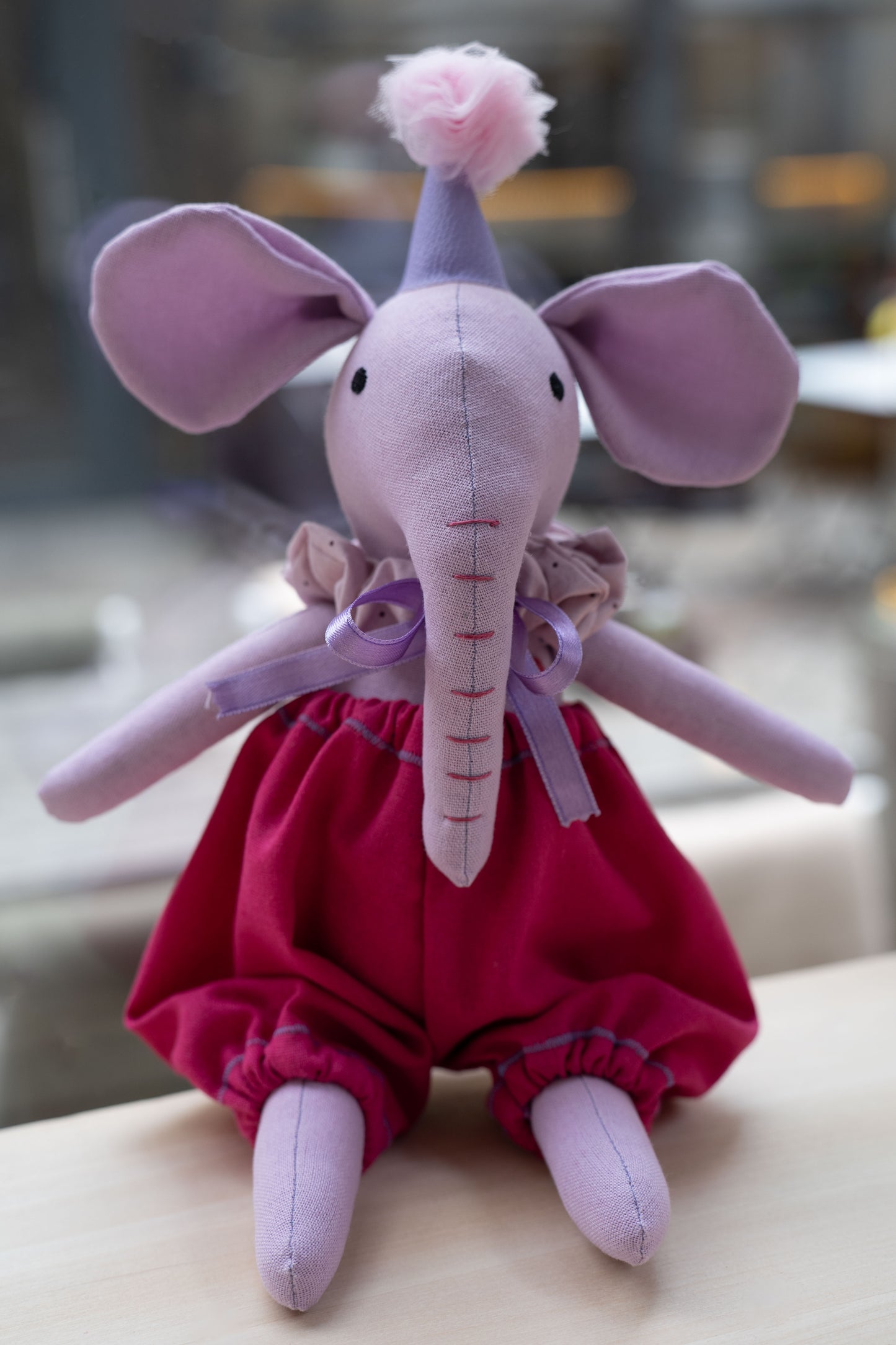 The Party Elephant -Lilac and Pink